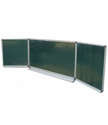 Tablă magnetică pentru cretă 120x400 cm, 5 suprafețe, ELEGANT